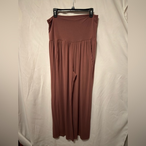 Athleta Wide Leg Studio Pant Tawny Rose Size Large - Picture 7 of 12